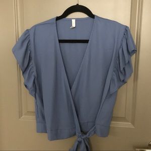Periwinkle Side Tie Top